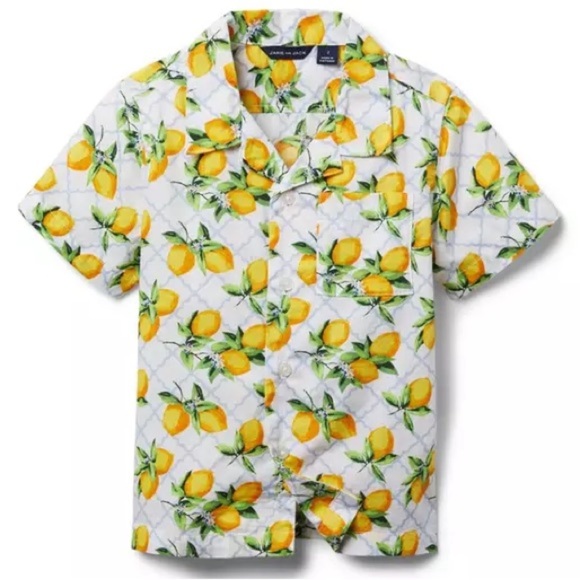 Janie and Jack Lemon Poplin Shirt - Picture 1 of 4
